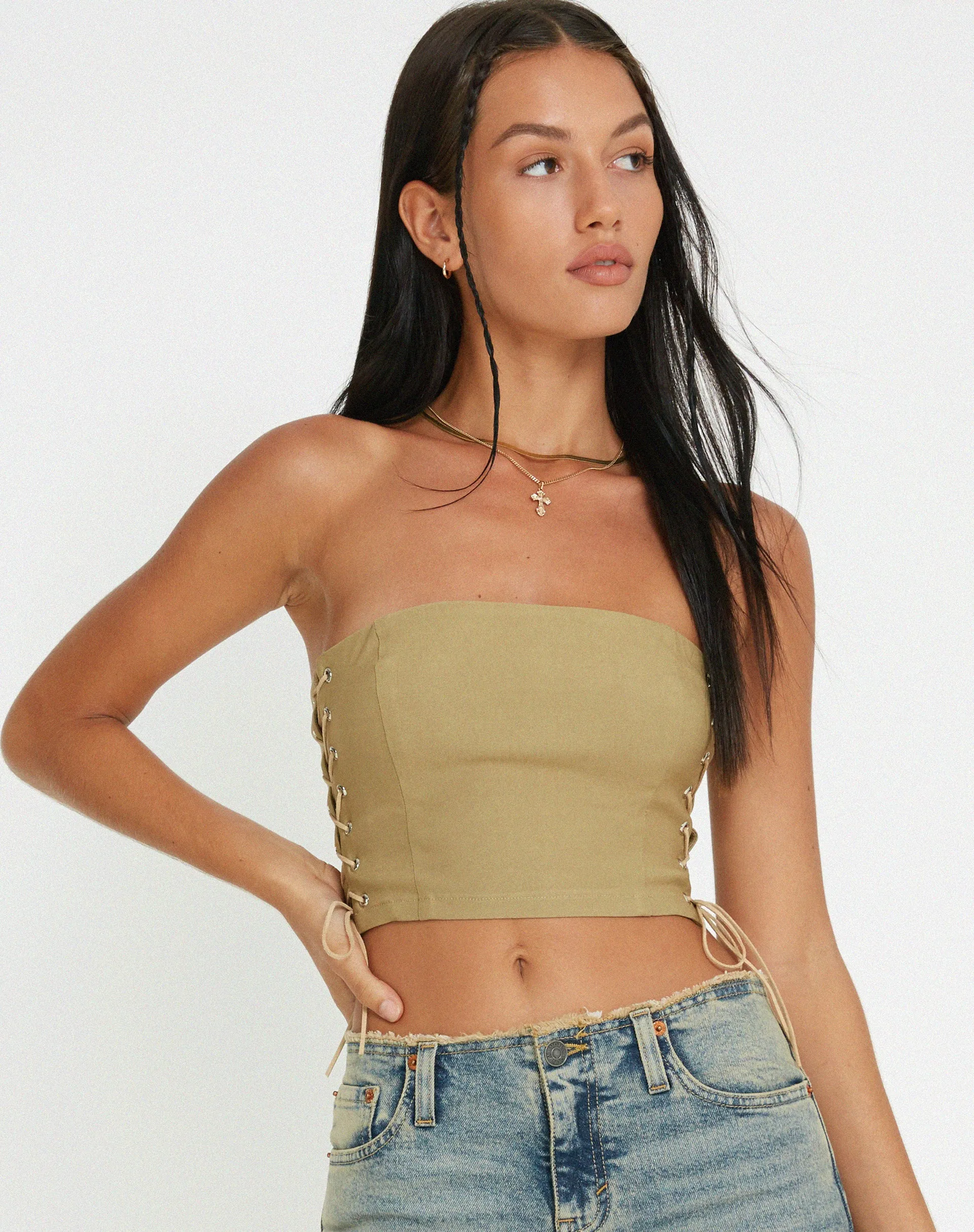 Murga Corset Top in Sand