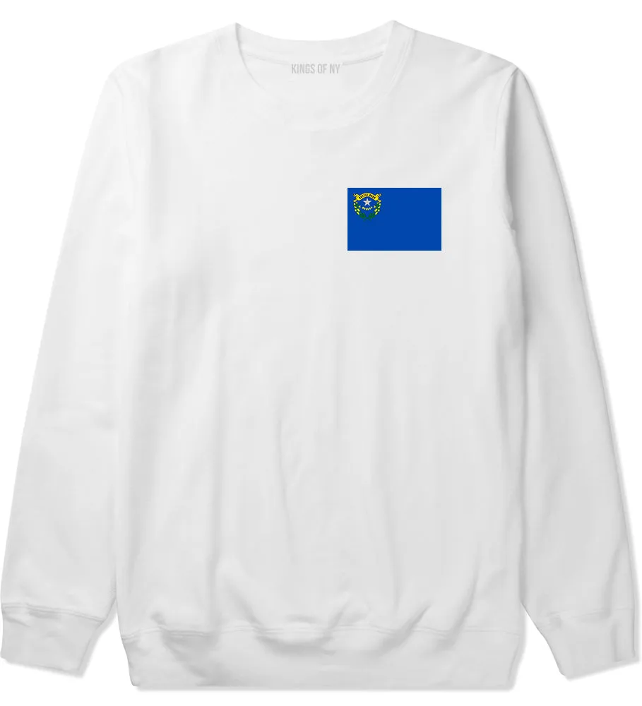 Nevada State Flag NV Chest Mens Crewneck Sweatshirt