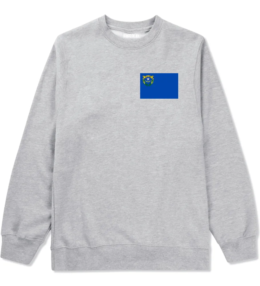 Nevada State Flag NV Chest Mens Crewneck Sweatshirt