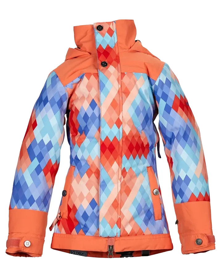 Nikita Girls Magnolia Jacket - Dimension/Coral