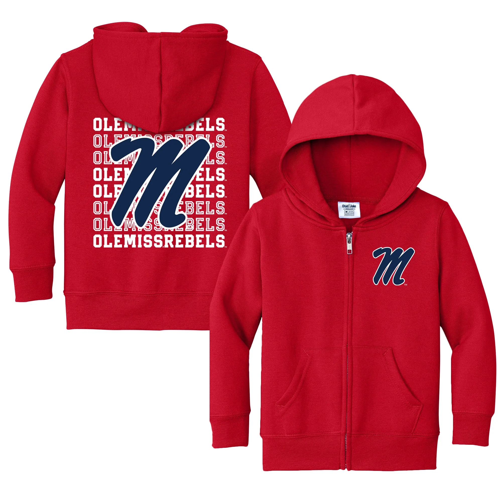 Ole Miss Rebels Retro Toddler Full-Zip Sweatshirt