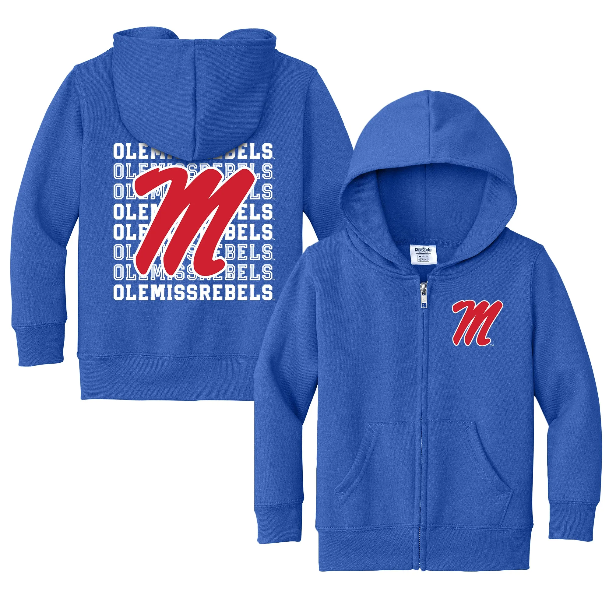 Ole Miss Rebels Retro Toddler Full-Zip Sweatshirt