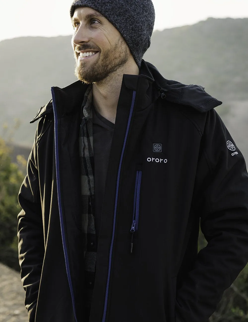 (Open-box) Men's Classic Heated Jacket - Black & Blue