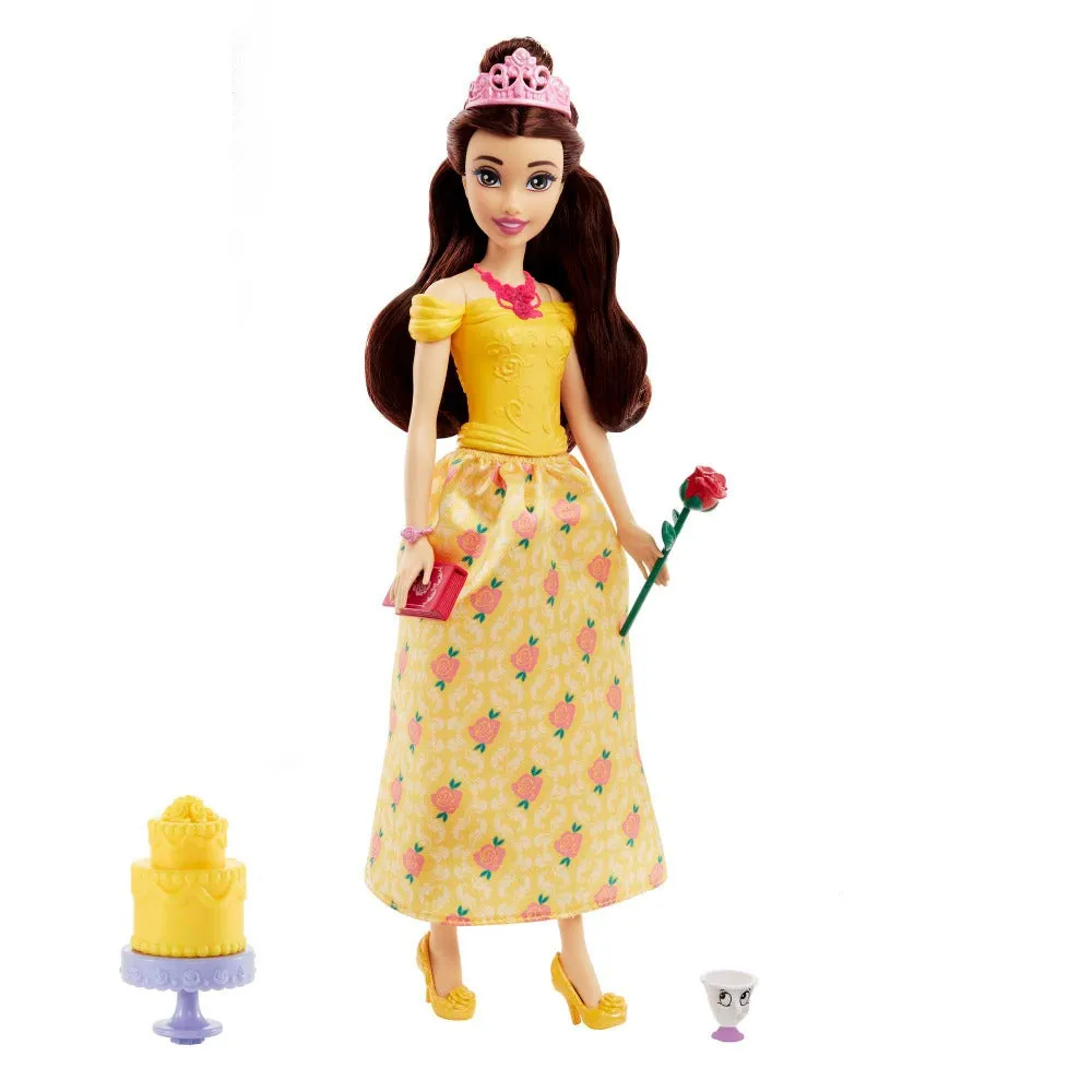 Original Disney Princess Castle Stories Belle Fashion Doll with Cake and Accessories