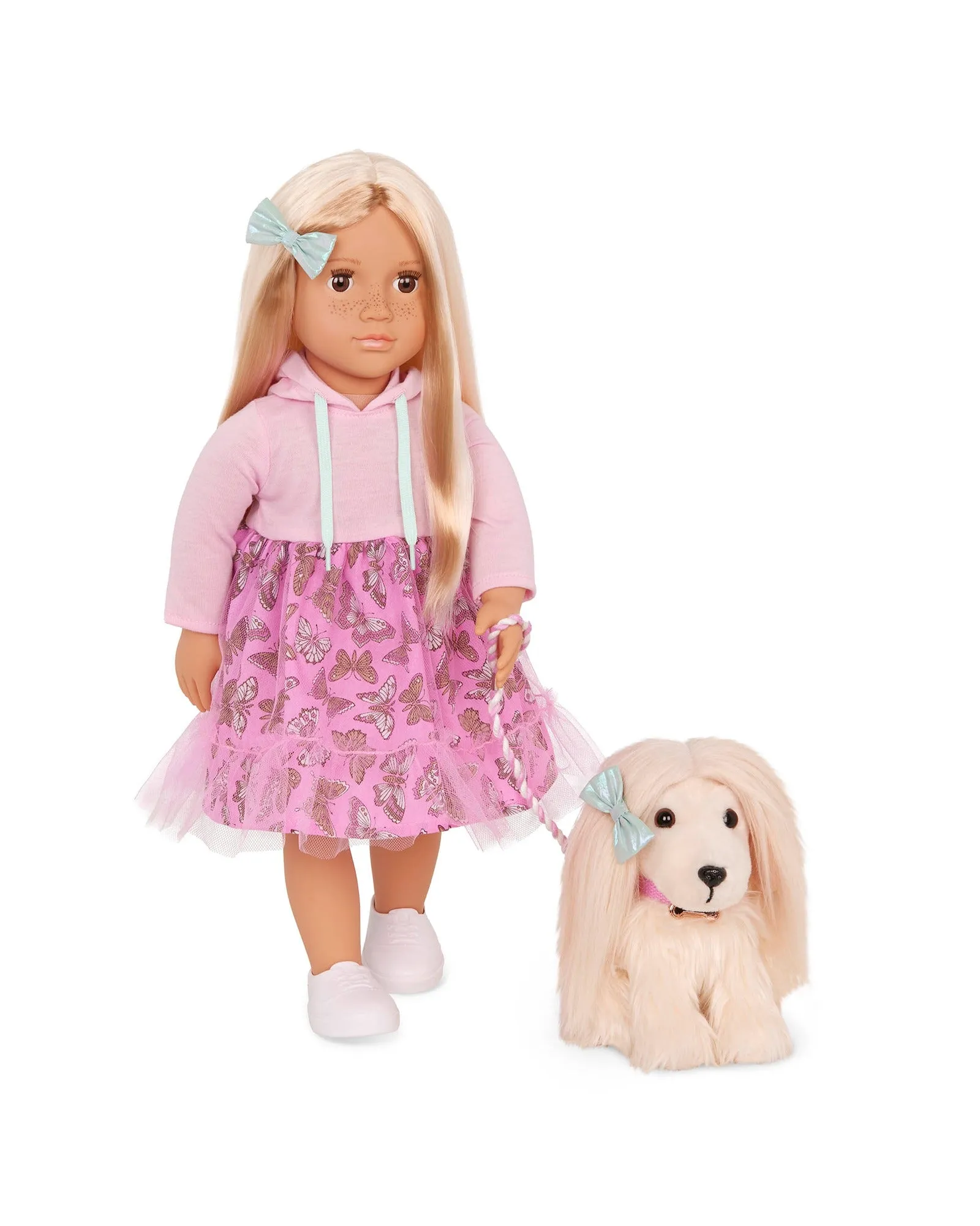 Our Generation Doll with Pet & Matching Hairstyles, Hattie & Bella