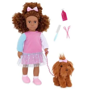 Our Generation Safie & Ginger 18" Doll & Pet Puppy Set