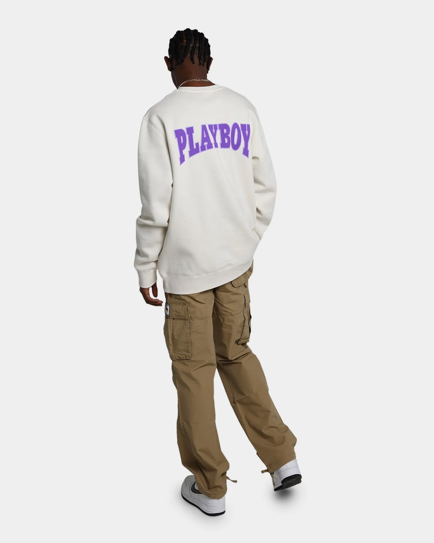 Playboy By Culture Kings Varsity Crewneck Ecru