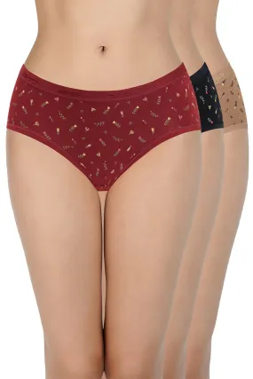 Print Low Rise Hipster Panties (Pack of 3)