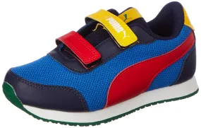 Puma Unisex-Kid Axel V2 Ps Team Royal-Peacoat-Spectra Yellow Sneaker - 1UK (39461001)