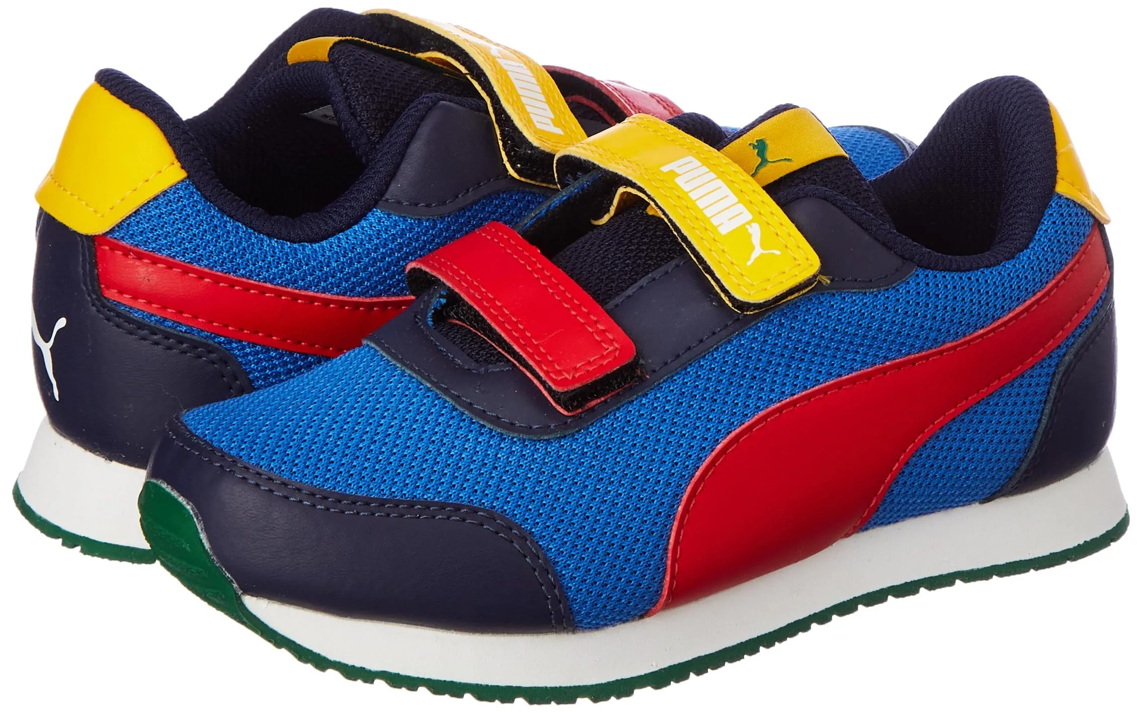 Puma Unisex-Kid Axel V2 Ps Team Royal-Peacoat-Spectra Yellow Sneaker - 1UK (39461001)