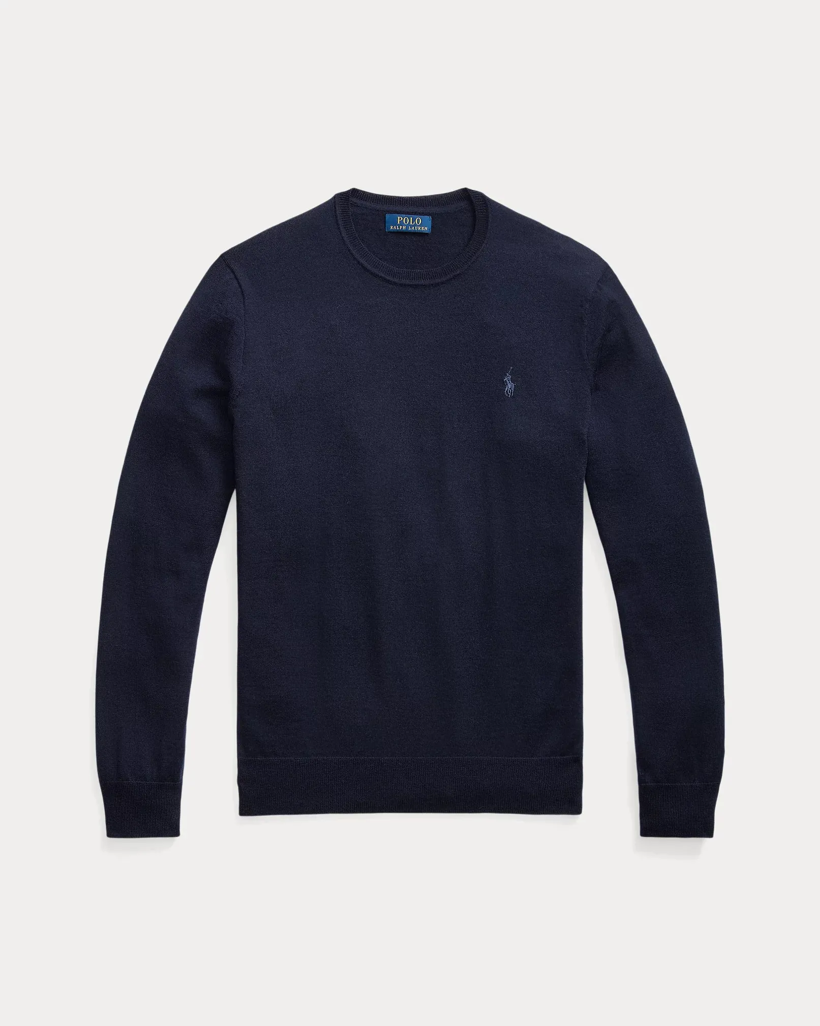 Ralph Lauren Slim Fit Washable Wool Crewneck Jumper | Hunter Navy