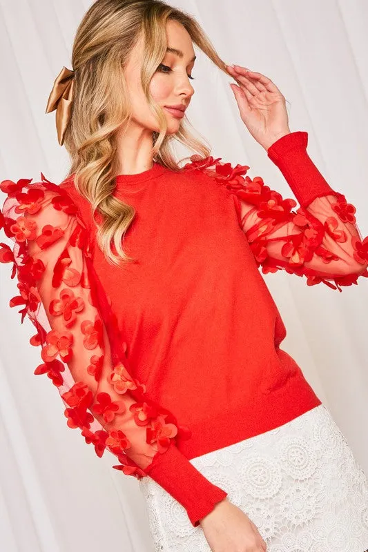 Red Valentine's Day Soft Thin Sweater