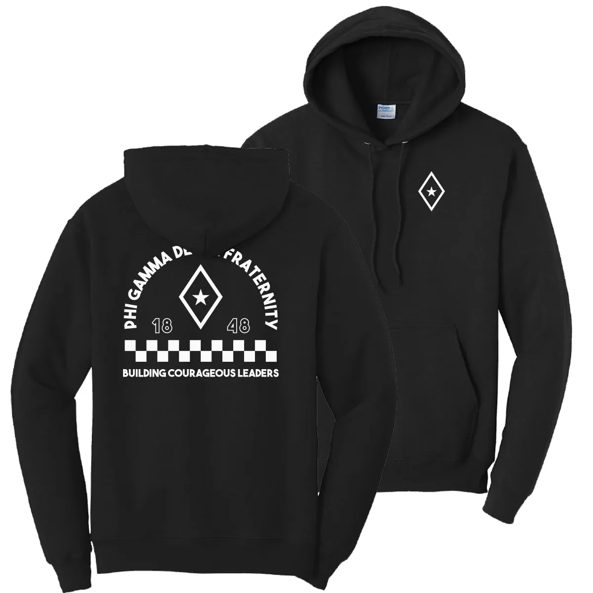 Retro Block Graphic Hoodie