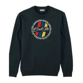 Retro Stripes Black Sweatshirt