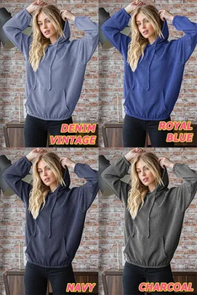 Royal Elastic Waist Hoodie