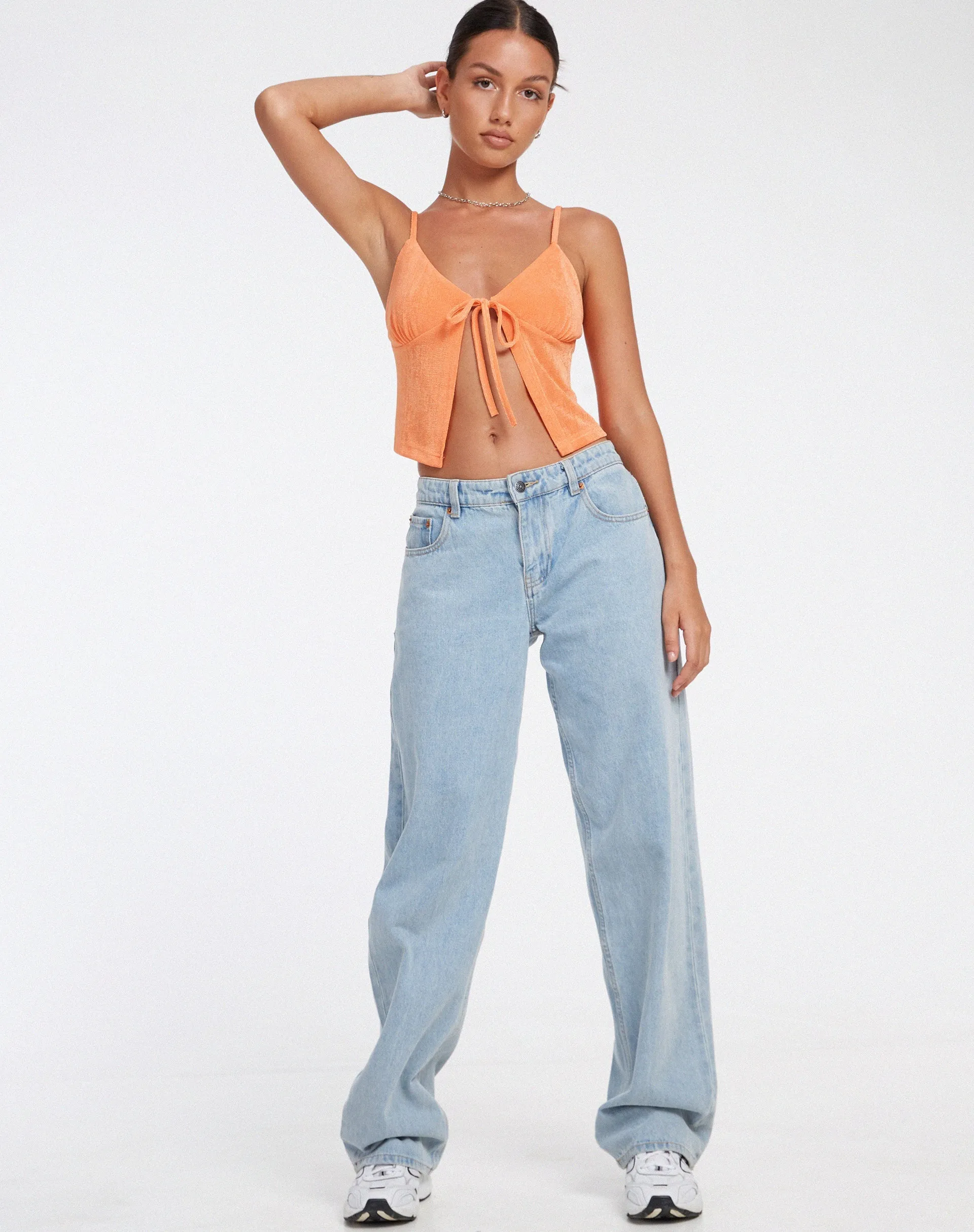 Rumak Top in Crepe Soft Orange