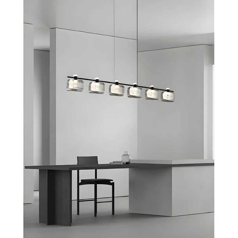 Schwerzenbach | Minimalistic Glass Cubes Stylish Chandelier