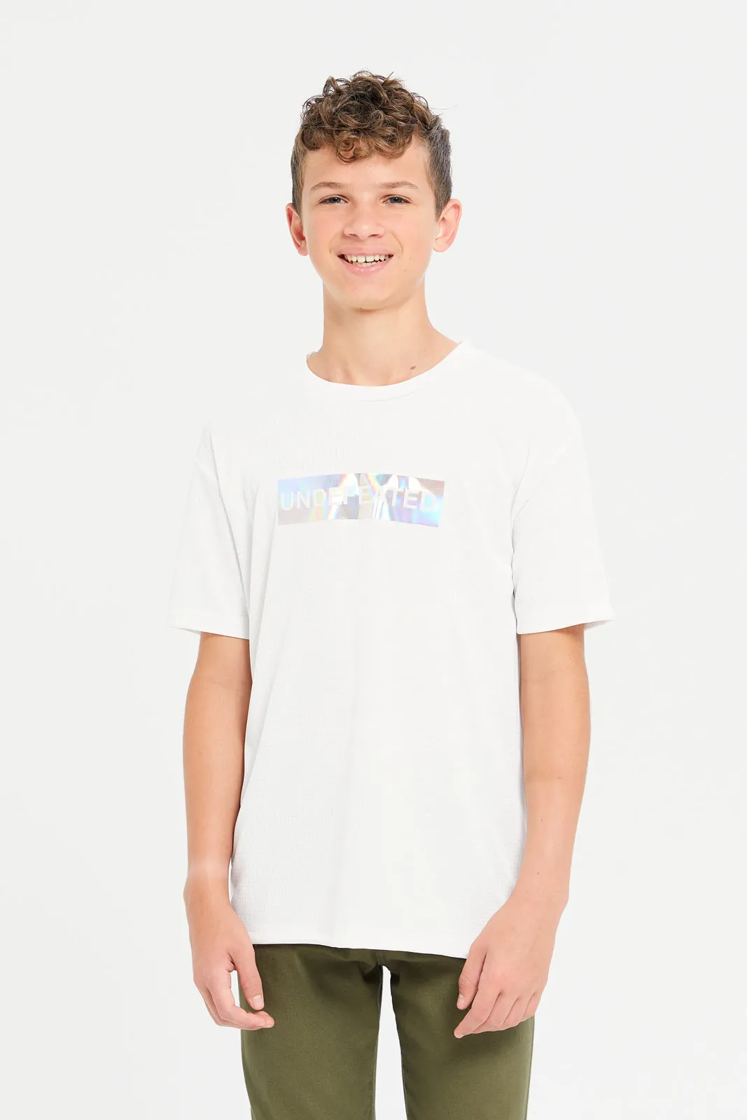 Senior Boys White Undefeated T-Shirt