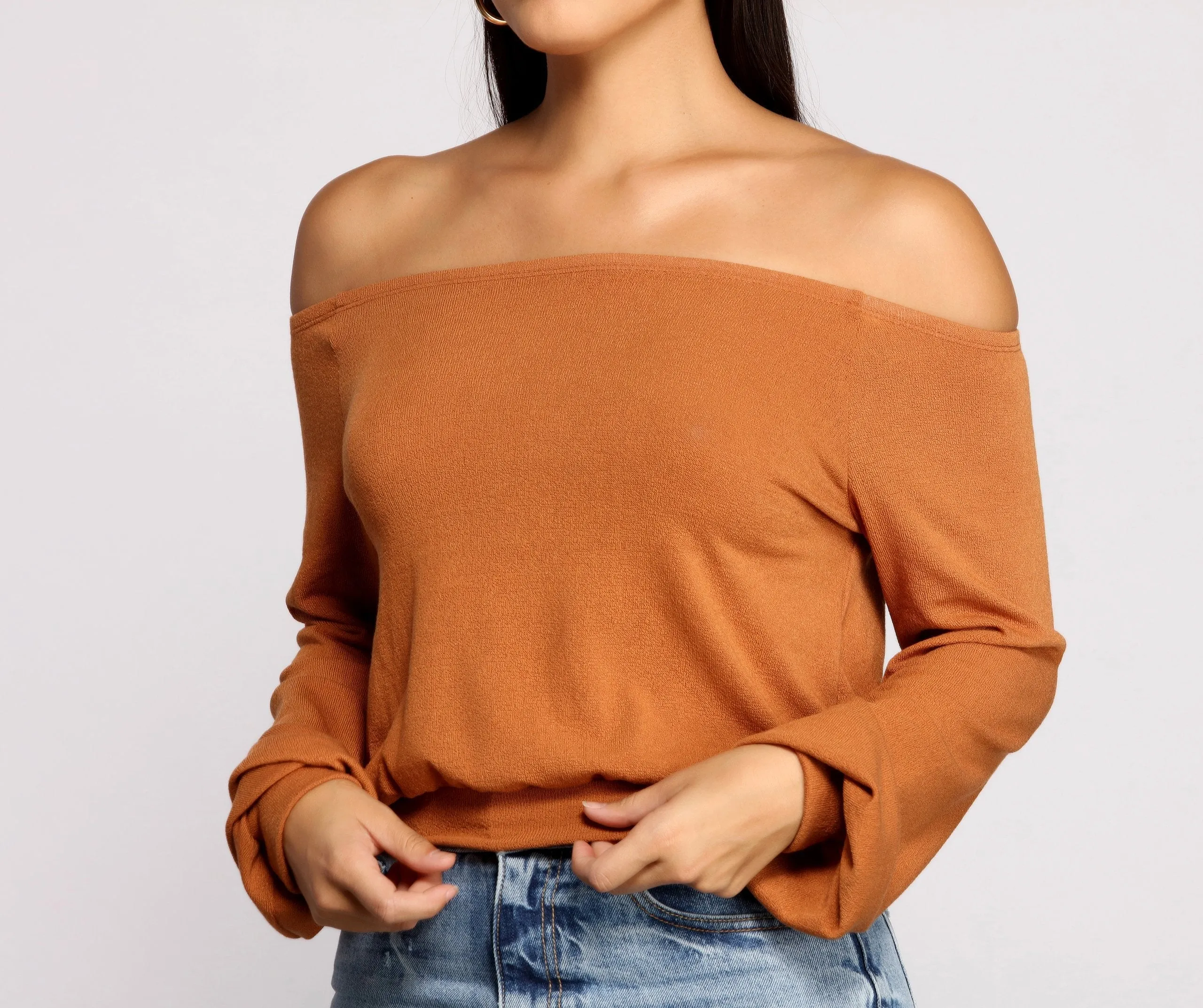 She's A Stunner Off The Shoulder Crop Top