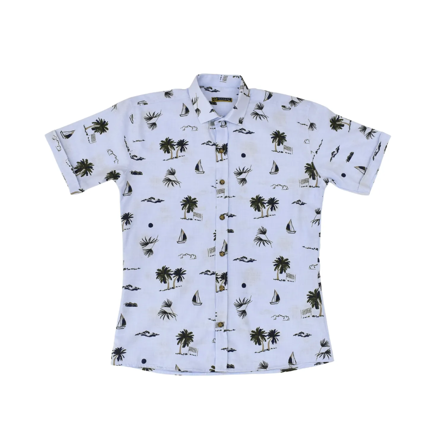 Short Sleeve Boys Cotton Shirt