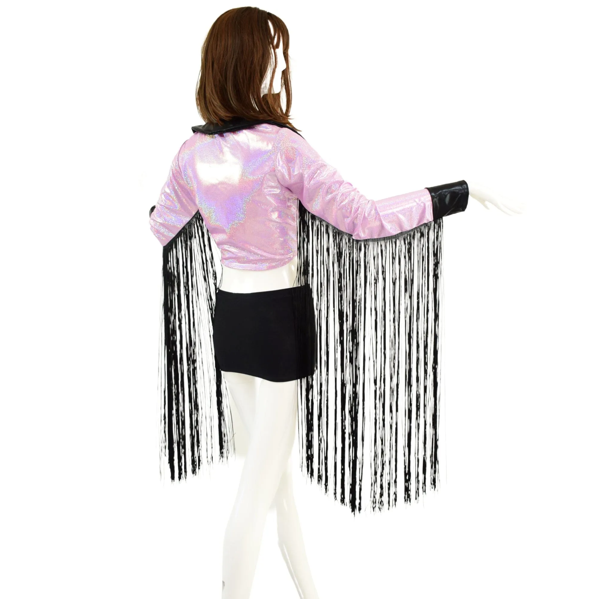 Showtime Zipper Front Jacket with Cuffs and 30" Fringe