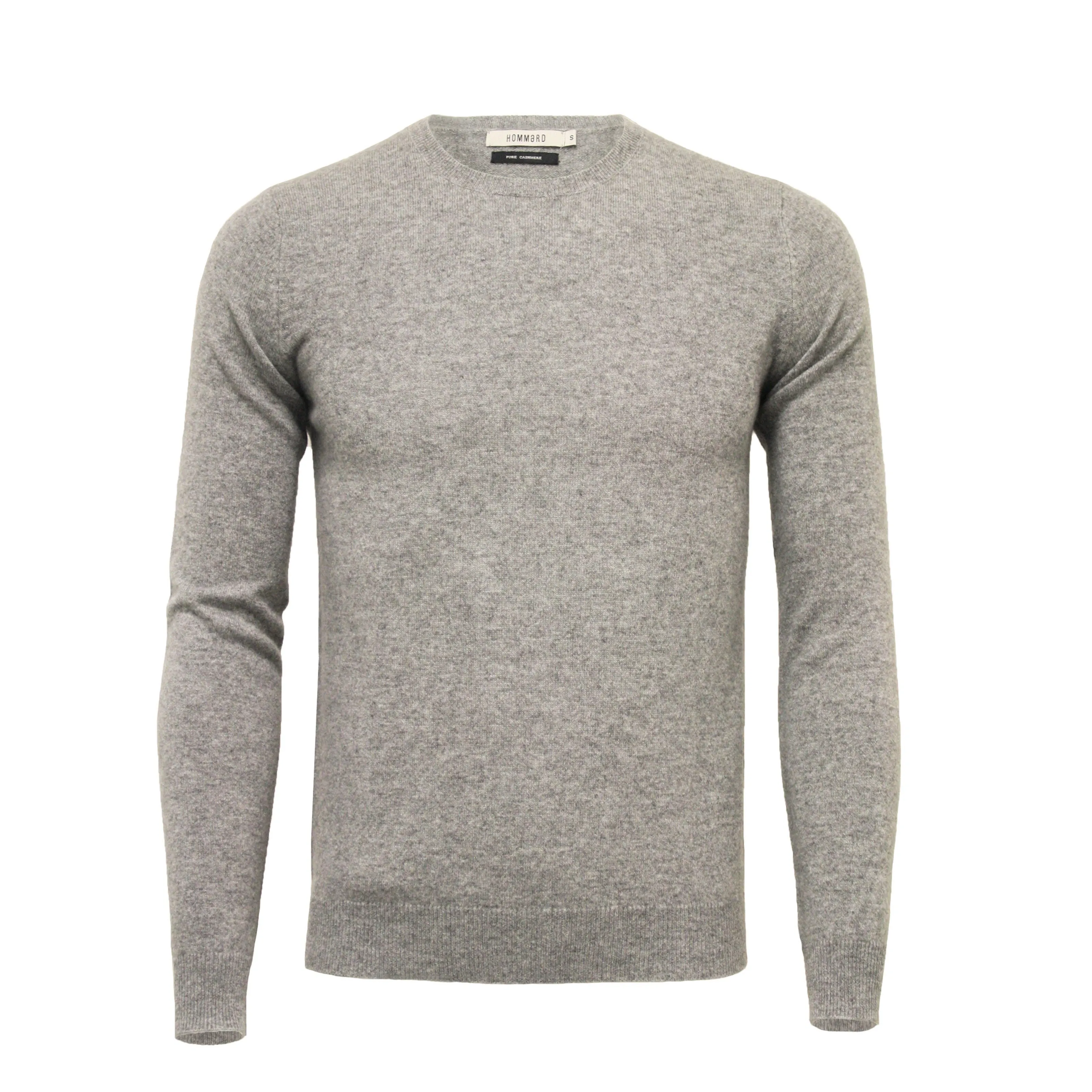 Silver Grey Cashmere Crew Neck Sweater