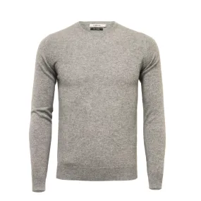 Silver Grey Cashmere Crew Neck Sweater