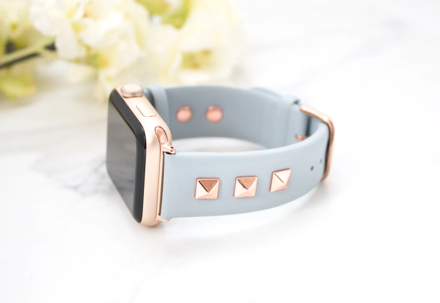 Stella Studded Leather Apple Watch Band