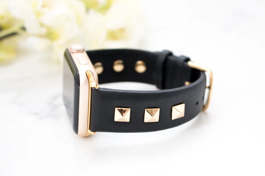 Stella Studded Leather Apple Watch Band