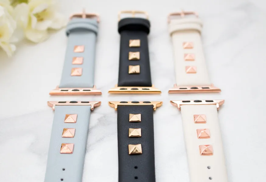 Stella Studded Leather Apple Watch Band