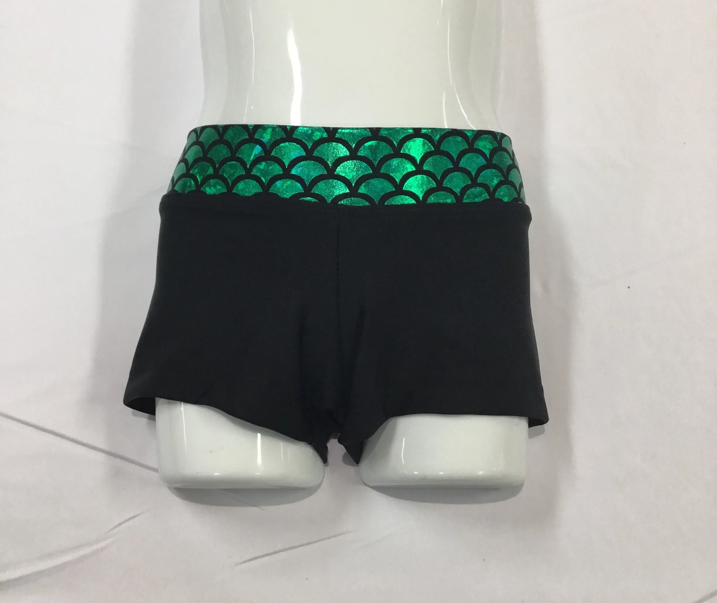 Straight Band Shorts - Holographic Mermaid