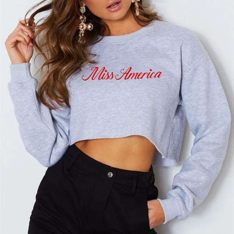 Street Hipster Sexy Women Top Short Long Sleeve Sweater Autumn