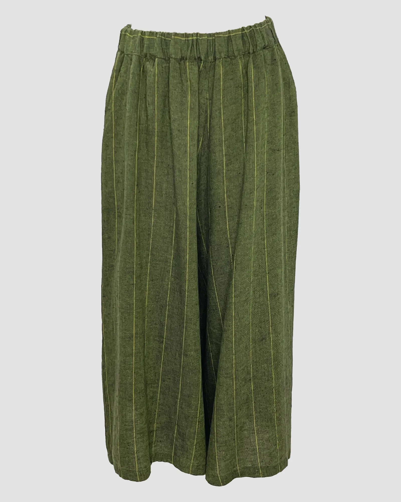 Stripe Culottes in Khaki/Mustard Strpe