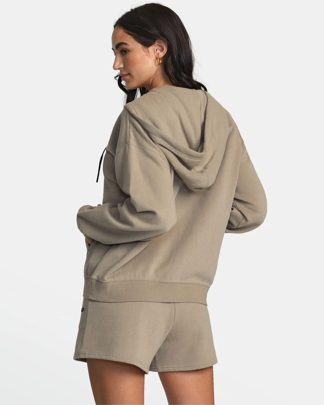 Sunday Hooded Base Layer Top - Dark Khaki