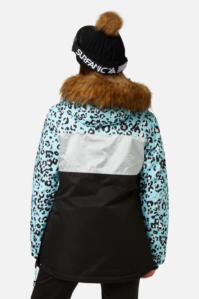 Surfanic Riva Women's Jacket - Disco Leopard Sky