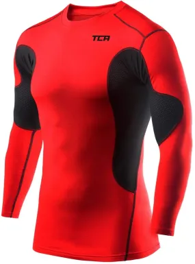 TCA SuperThermal Junior Long Sleeve Compression Top - Red