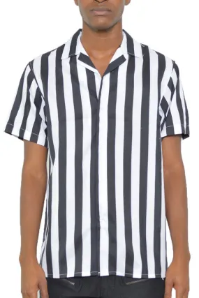 TEEK - MENS SHORT SLEEVE STRIPED BUTTON DOWN SHIRT