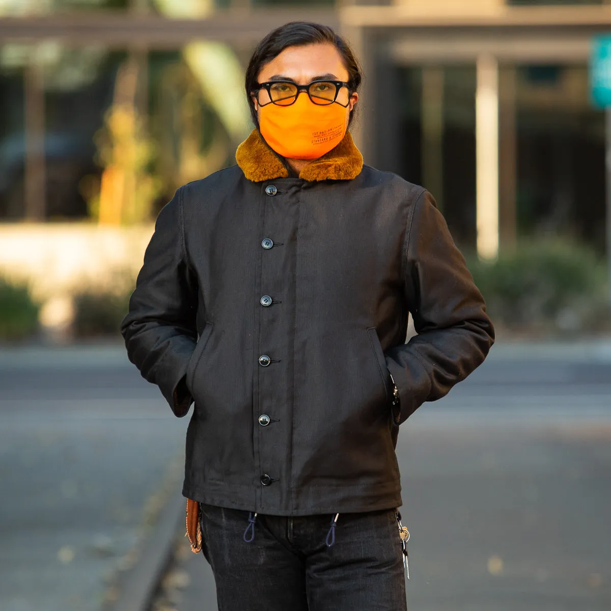 The Real McCoy's N-1 Deck Jacket - Navy SPL