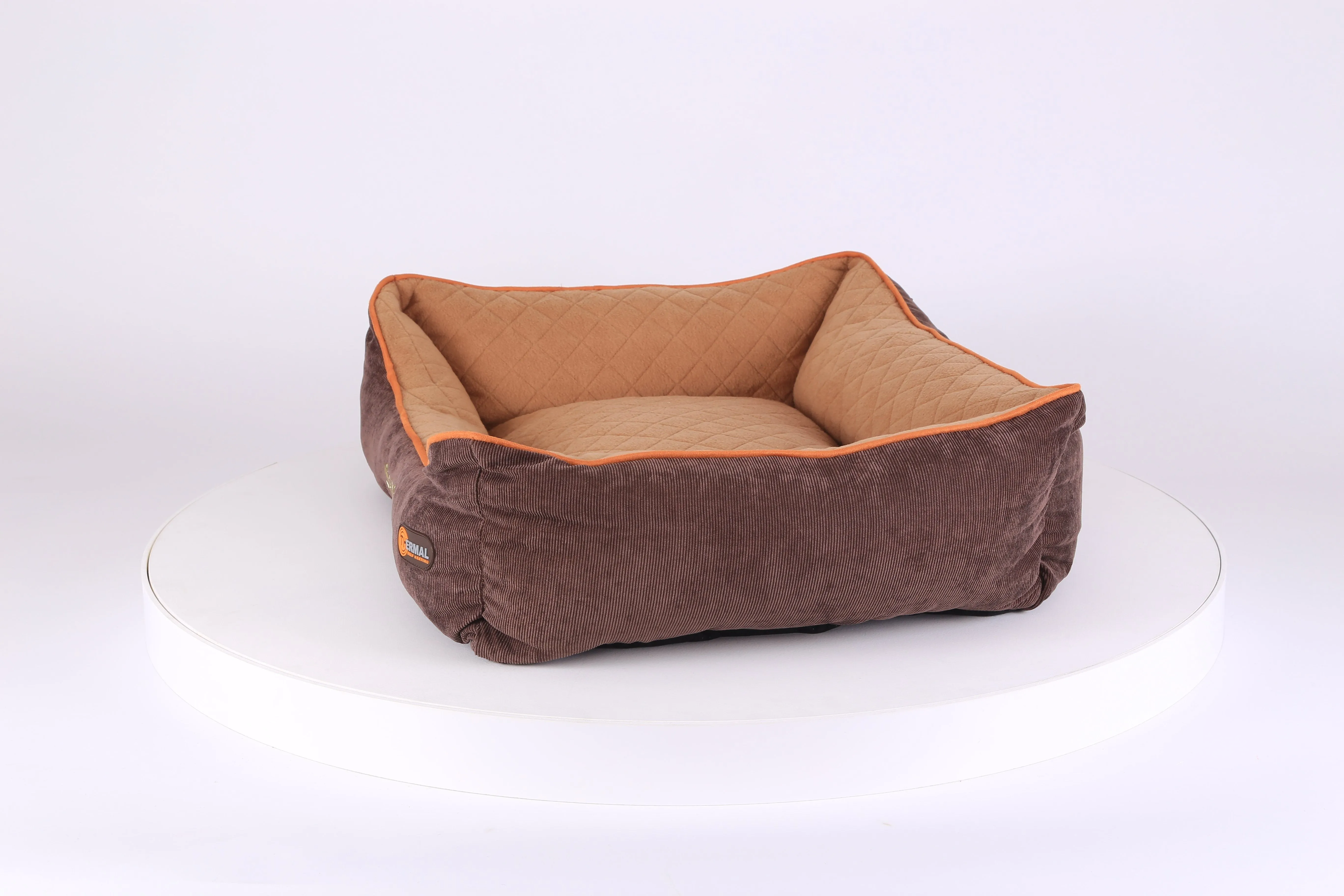 Thermal Box Bed - Brown & Tan