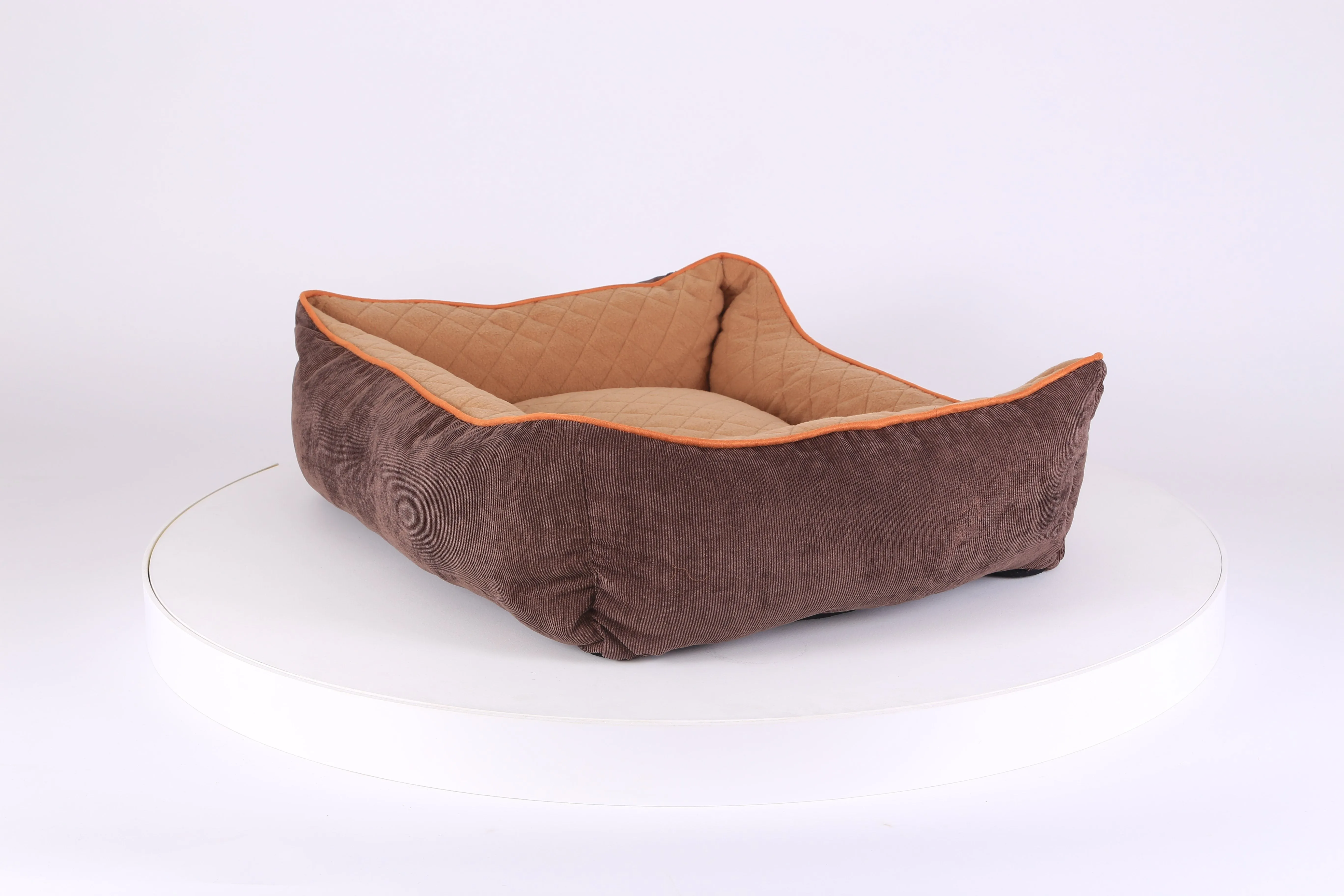 Thermal Box Bed - Brown & Tan