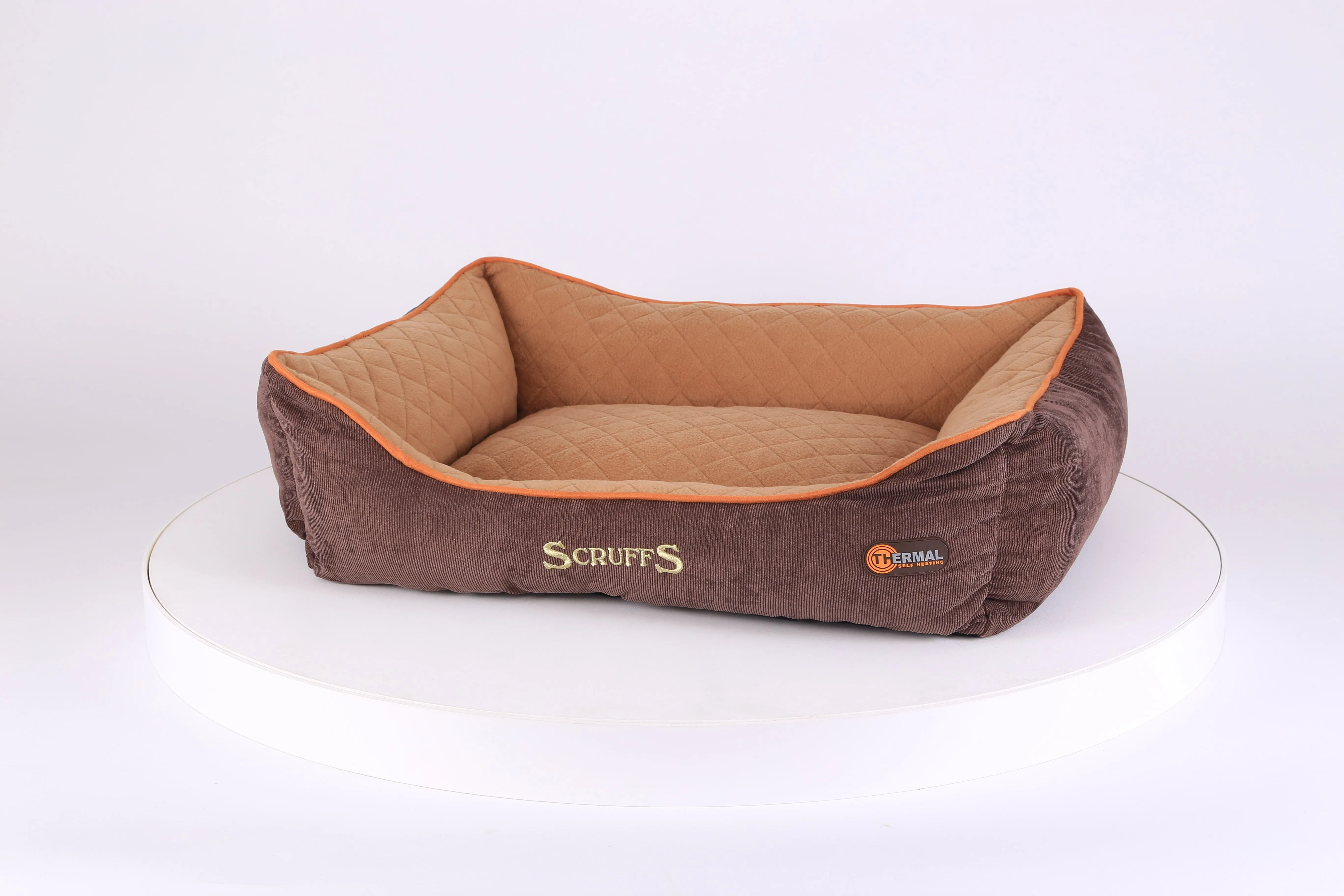 Thermal Box Bed - Brown & Tan