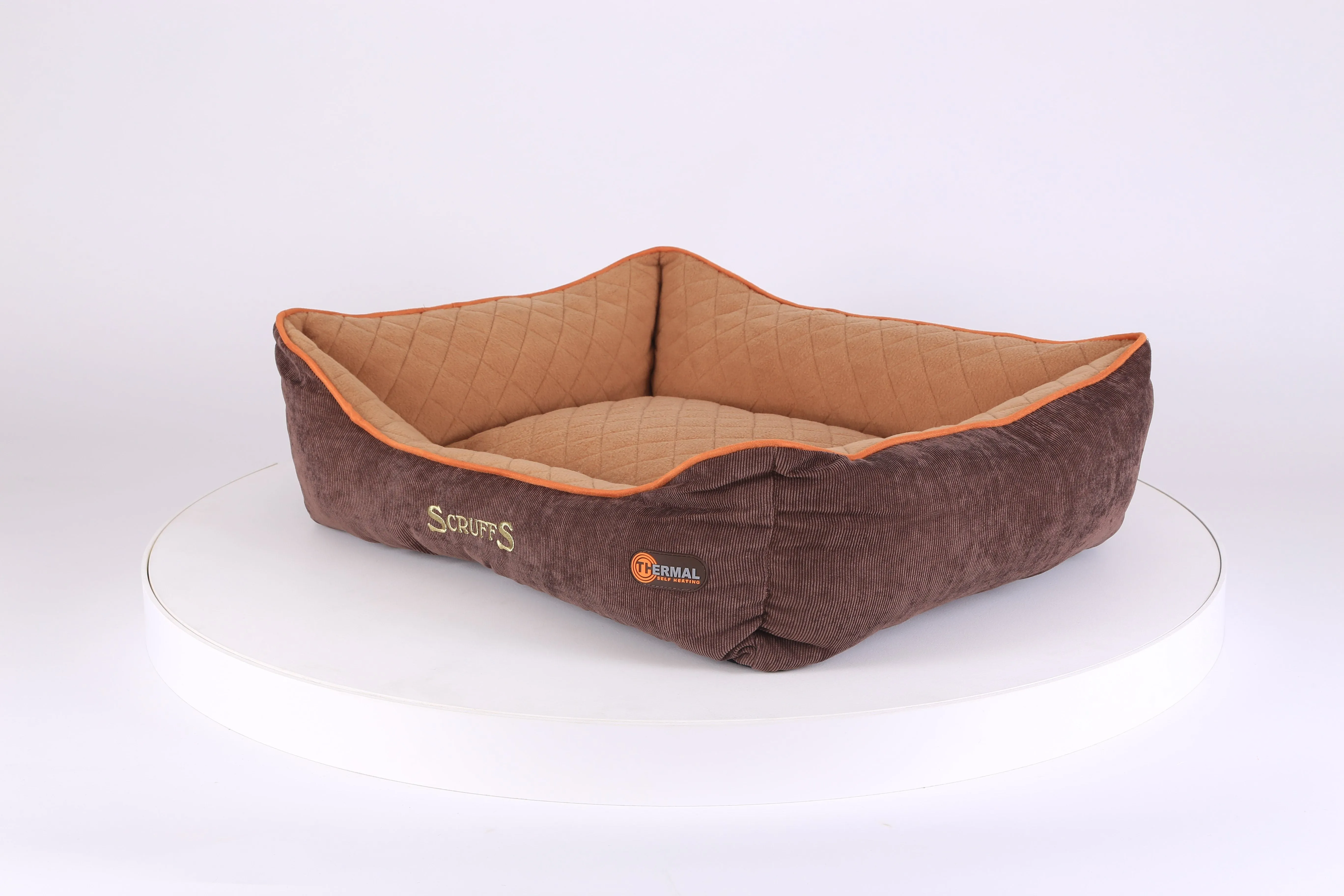 Thermal Box Bed - Brown & Tan