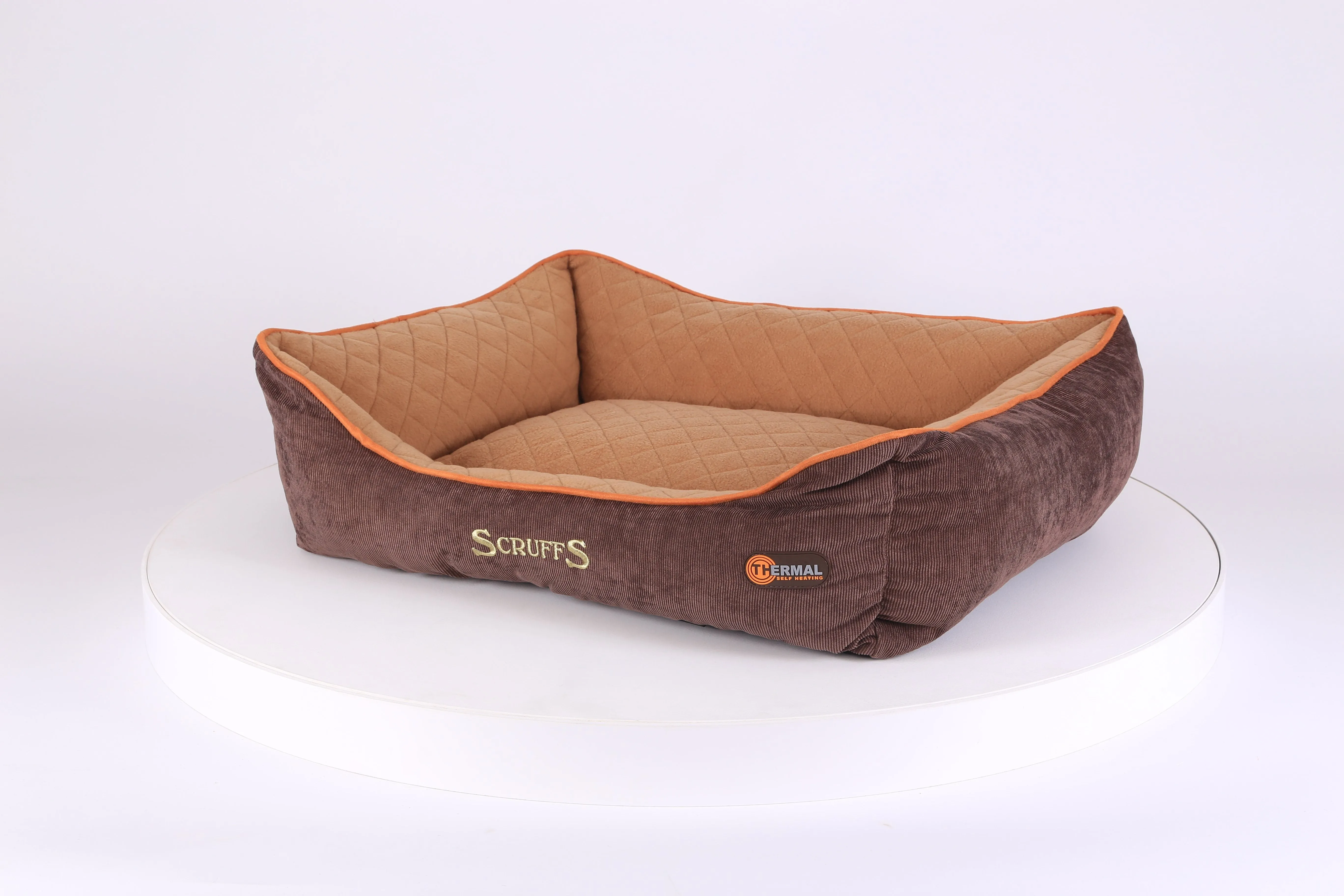 Thermal Box Bed - Brown & Tan