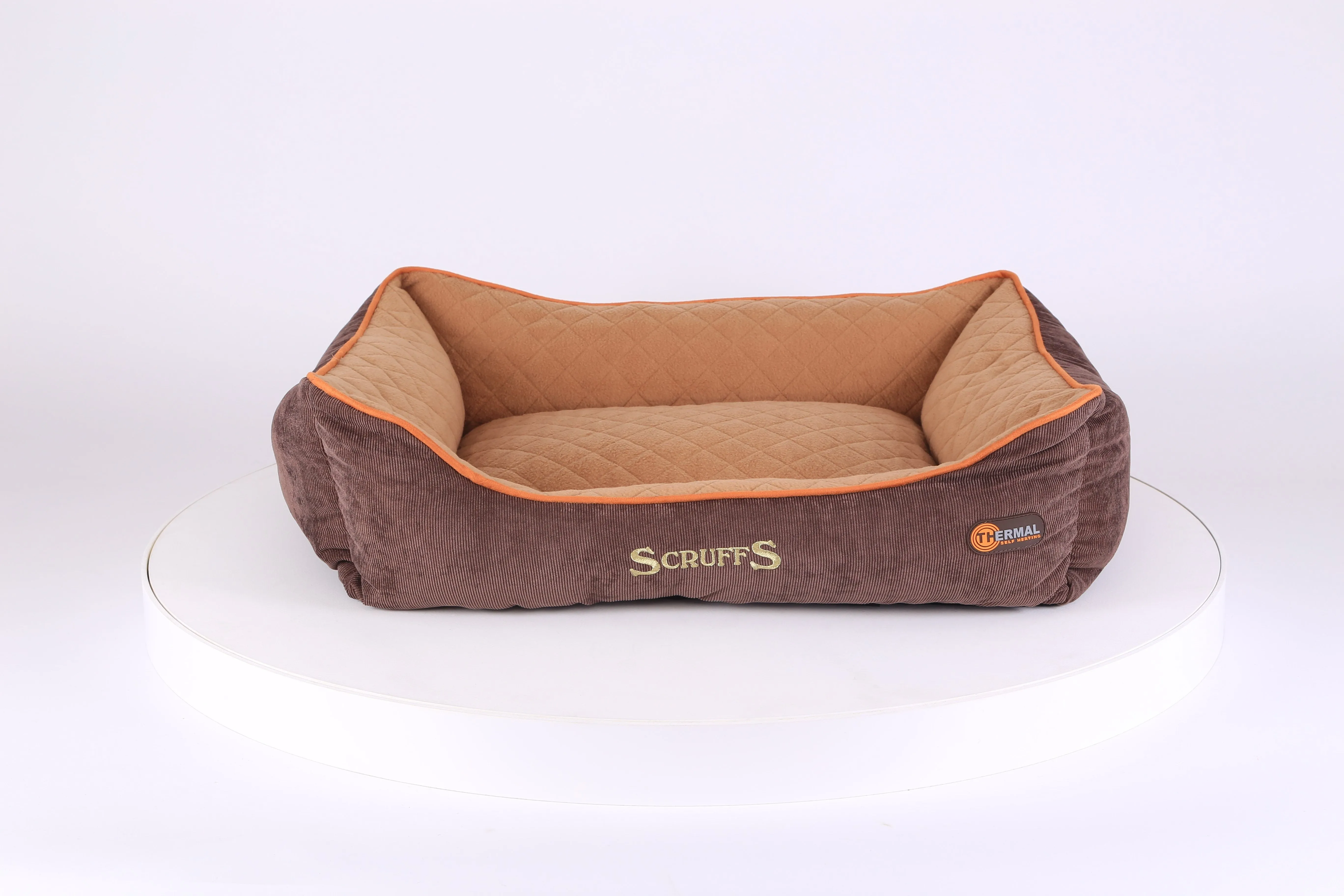 Thermal Box Bed - Brown & Tan