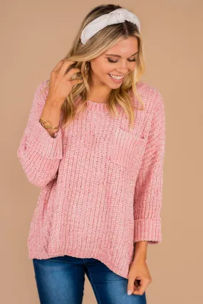 Told You So Pink Chenille Sweater