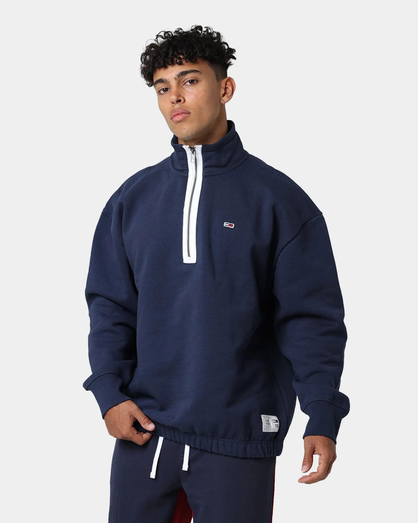 Tommy Jeans TJM Contrast Zip Jumper Twilight Navy