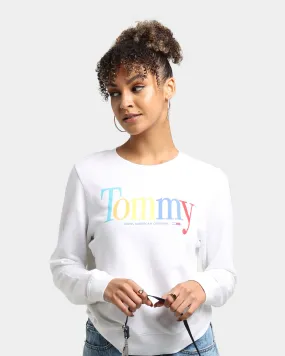 Tommy Jeans Women's Regular Colour Crewneck White