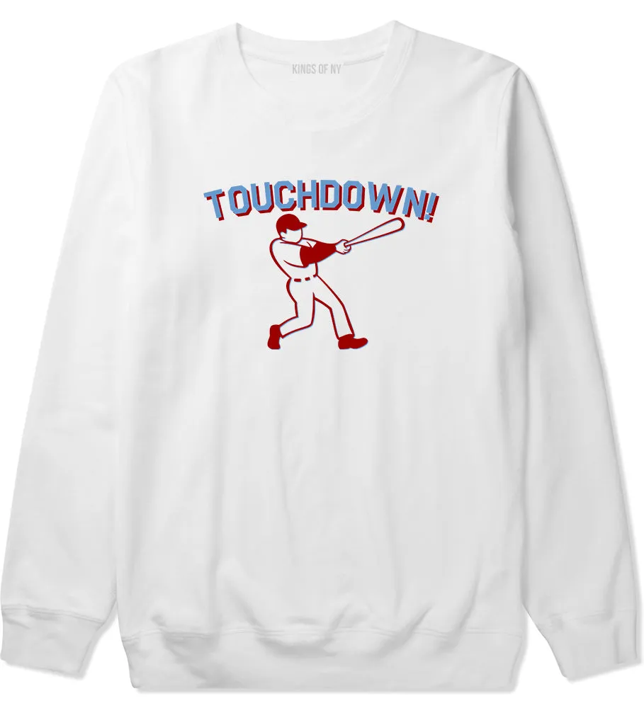 Touchdown Baseball Meme Mens Crewneck Sweatshirt