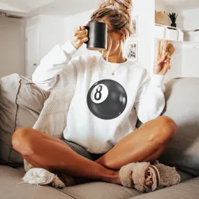 Trending Eight Ball Sweatshirt, Eight Ball Jumper, Billiards Sweatshirt, Eight Ball Pullover, Eight Ball Long Sleeve, Billiards Jumper