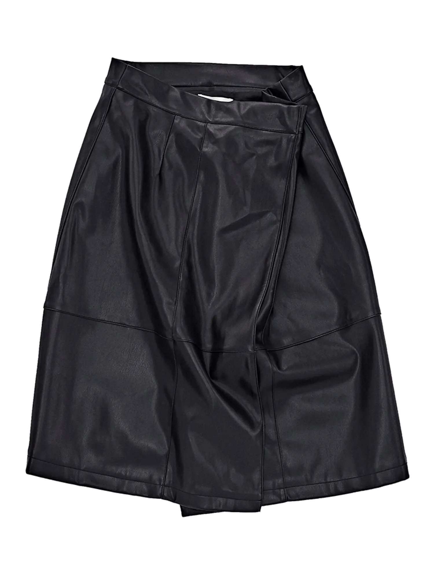 Vegan Leather Wrap Sarong Skirt